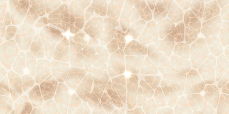 Top view swimming pool seamless pattern with sunlight glare reflect, shadows caustic ripples and...