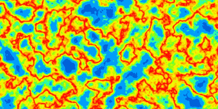 Heatmap. Abstract vector hot and cold distribution backgroundのイラスト素材