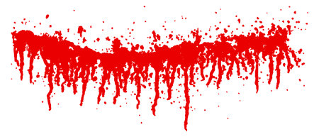 Red paint blot isolated on white backgroundのイラスト素材