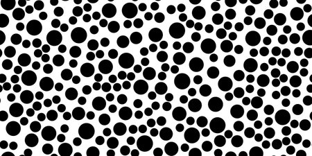 Poka dot black and white noise seamless pattern. Abstract graphic vector backgroundのイラスト素材