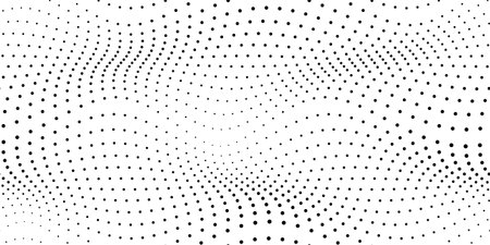 Polka dots halftone wavy seamless pattern. Abstract graphic vector backgroundのイラスト素材