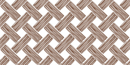 Diagonal basketweave seamless pattern with straw textureの素材 [FY310212260331]