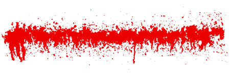 Rad blood drip brush isolated on white backgroundのイラスト素材