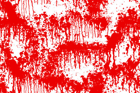 Bloody seamless pattern with red paint blotsのイラスト素材
