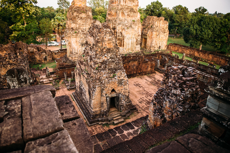 Temples Angkor Wat in Cambodia, ta Prohm, Siem Reapの写真素材