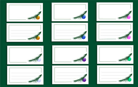 Set of Christmas greeting cardsのイラスト素材