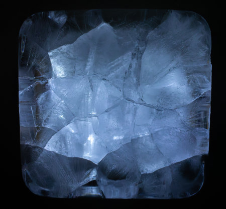 A. Crystal Structure Close Up Abstract Blue Mineral Formation Geologic Texture Background Macro...