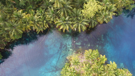 Paisupok lake at Salakan banggai Indonesiaの写真素材