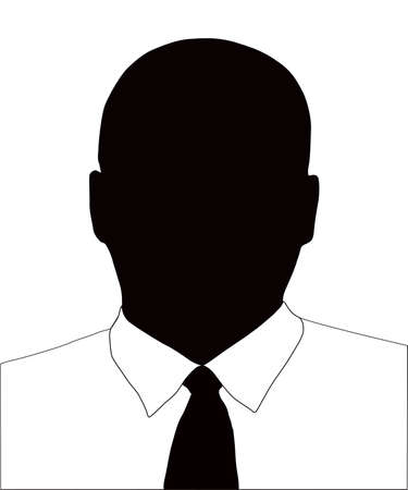 on white background, the silhouette men. the vector.のイラスト素材