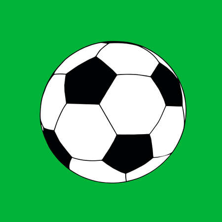 On green background, the soccer ball. The Vector.のイラスト素材