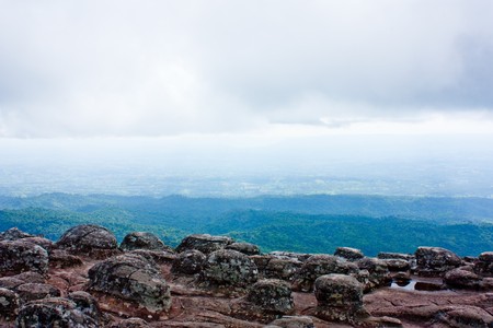 Stone mountain high same the sky.の写真素材