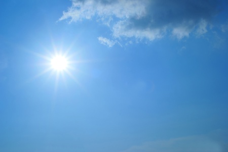 Sun shine under cloudの写真素材