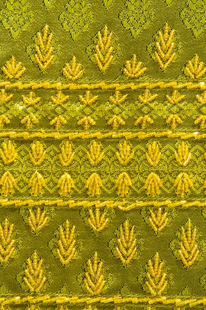 Thai golden grain pattern fabric