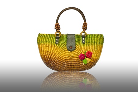 Lady weed bag on shadowの写真素材