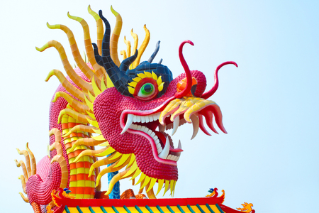 Dragon statue in Chonburi province Thailandの写真素材