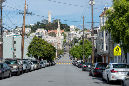 SAN FRANCISCO, USA - MAY 5, 2014: San Francisco street viewのeditorial素材