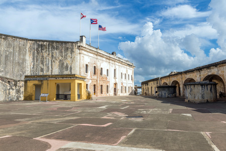 historic fortress in old San Juan, Puerto Ricoの写真素材