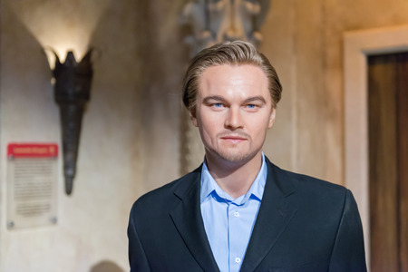 NEW YORK, USA - SEPTEMBER 27, 2013: Leonardo Dicaprio wax figure at Madame Tussauds wax museum in New Yorkのeditorial素材
