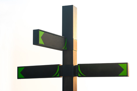 Empty angular 3 way signpostの写真素材