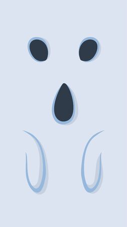 ghost card background vector illustration can use for halloween banner social media feed and storyのイラスト素材