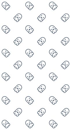 line ghost or spirit vector pattern illustration for halloween banner also can use for media social feed or story backgroundのイラスト素材