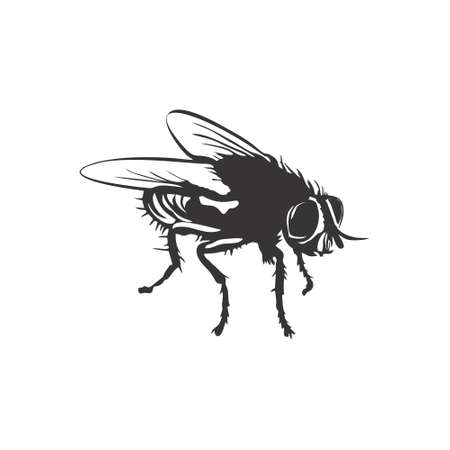 flies icon silhouette vector illustrationのイラスト素材