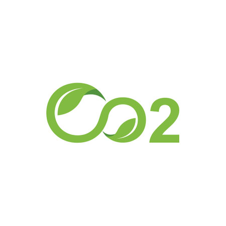 Creative letters co 2 leaf shape symbol logo vectorのイラスト素材