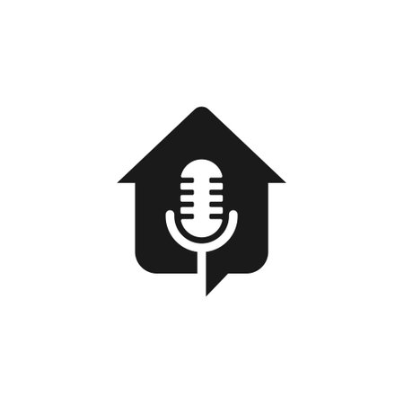 House podcast logo design inspirationのイラスト素材