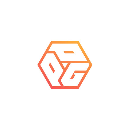 PPG Logo Template Design in hexagon shapeのイラスト素材