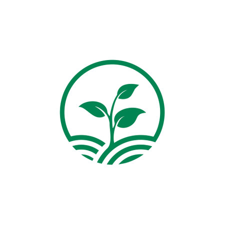 agriculture logo template, Agro Agriculture Logo, farm land, crop field, meadowのイラスト素材