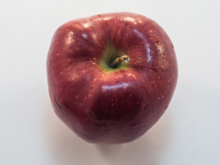 red apple on white backgroundの写真素材