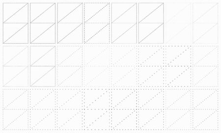 zip code numbers empty design copy space numbers set in dotted line with stroke thickness 3pt bold line. Board for envelop design, clocks, copy paste score.のイラスト素材