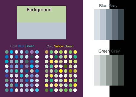 Color trend palette vector illustration. Set samples color design for interior ideas, fashion, fabrics and more themes design art.のイラスト素材