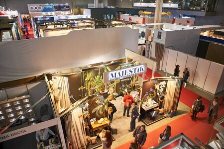RUSSIA, MOSCOW - APRIL, 04, 2019 Crocus Expo exhibition of building and finishing materialsのeditorial素材