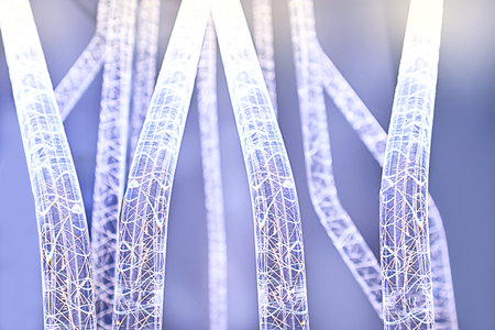 New technologies of the future. Neural networks and artificial intelligence. Innovative technologies of augmented and virtual realityの写真素材