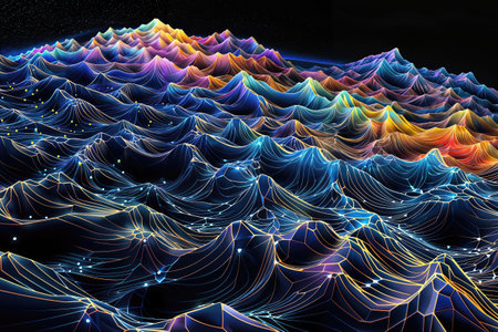 Plant-like brush strokes in the background enhance the floral theme.の素材