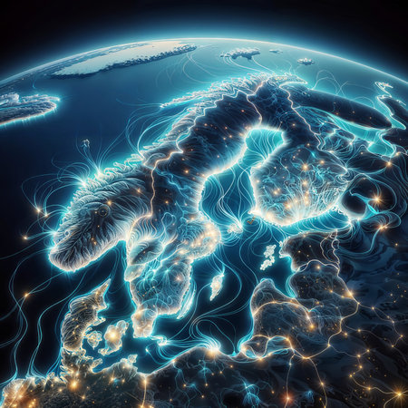 Nordic Glow: Visualizing the Energetic Web of Scandinaviaの素材