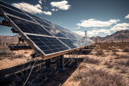 Photovoltaic panels for renewable electric energy production in Namibiaの素材