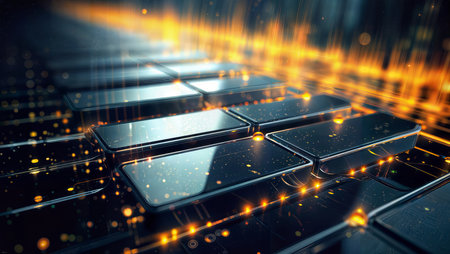 Abstract technology background. 3d rendering, 3d illustration.の素材