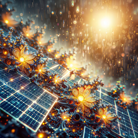 Solar panel. 3D illustration. Abstract technology background. Solar panelsの素材