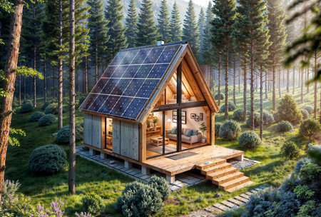 Award-Winning Tiny House: Sustainable Gem with Rooftop Solar Panelsの素材