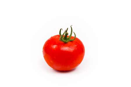 Fresh tomato on white backgroundの写真素材