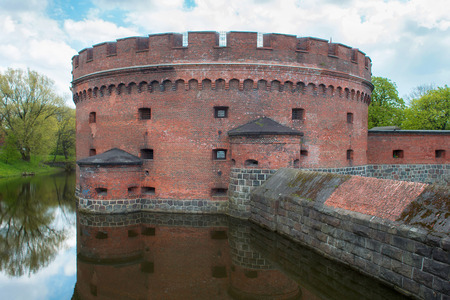 Tower of Der Dona, now museum of Amber. Part of the german defensive fortifications in the Konigsberg (1843-1859). After Second World War Konigsberg was called Kaliningrad and became part of Russia.のeditorial素材