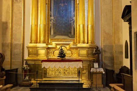 POLAND, KRAKOW - JANUARY 01, 2015: Saints Peter and Paul Church (XVI-XVII century) in Krakow. Altar...