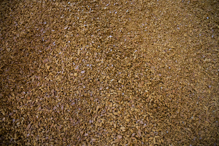 Granules of rape cakes in the agricultural factory for the production of rapeseed oil.の写真素材