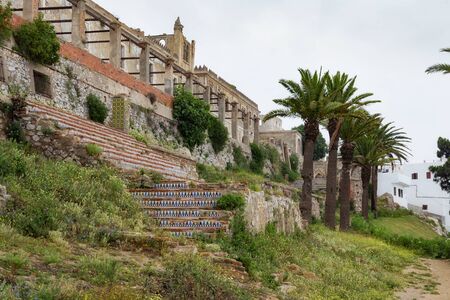 Ruins of Kasbah in Tetouan (Northern Morocco). In Morocco kasbah frequently refers to multiple buildings in a keep, a citadel, or several structures behind a defensive wall.の写真素材