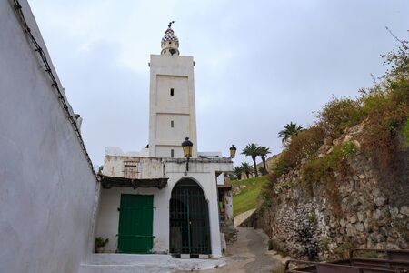 TETOUAN, MOROCCO - MAY 24, 2017: Old ancient minaret in Tetouan (Northern Morocco) in historical center of the city.のeditorial素材