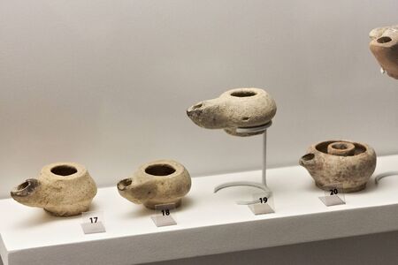 Part of historic exhibition in the Archaeological Museum under Saint George Greek Orthodox Cathedral building in Beirut.のeditorial素材