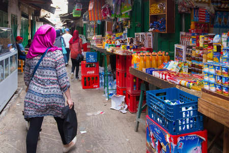 TETOUAN, MOROCCO - MAY 24, 2017: View of the old food market in historical part of Tetouan in...