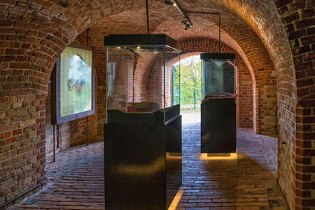 GDANSK, POLAND - MAY 14, 2017: Interior of the open museum in the historical fortifications on the Gradowa Mountain.のeditorial素材